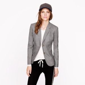 J. Crew Gray Schoolboy Wool blend Blazer with Gold Crest Buttons